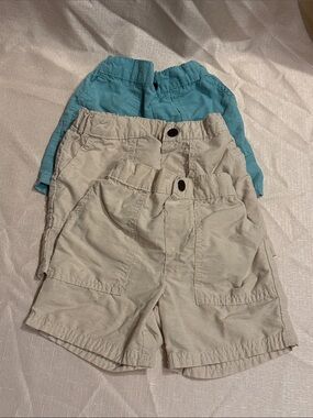 Unk Beige and Teal Kids Shorts